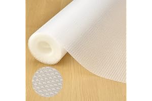 Eluckin 45x500CM Tappetino per Cassetti, Eva Plastica, Tappetini Antiscivolo Ritagliabili per Cassetti per Proteggere Cucina Armadietti Cassetti Tavoloe Frigorifero Ripiani