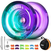 Yoyo Yo Yo professionnel réactif en aluminium pour enfants débutants, roulement à billes de rechange pour joueurs Yoyo avancés 1 gant 5 cordes Yoyo (argent