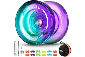 YOSTAR JoJo Profi K2 Kristall Responsive Jo Jo für Kinder, Trick JoJo Profi JoJo für Anfänger, Dual Zweck JoJo JoJo mit Leerlauf, Unresponsive Yoyo mit Kugellager, 12 Schnur, Hülle