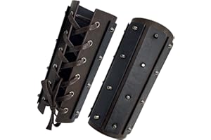 HiiFeuer, Średniowieczne Naramienniki Brygantynowe, Naramienniki ze Sztucznej Skóry dla Najemnika, Starodawne Renesansowe karwasze Rycerskie na LARP-y i Imprezy Rycerskie.