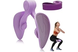 JUUFLA Oberschenkeltrainer für Frauen–Kegelübungen für Innere Oberschenkel, Beckenboden Trainer mit Widerstandsband, Bein Trainingsgerät Hüft- und Beckentrainer für Heim-Fitnessstudio