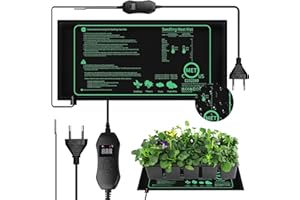 LYPPUL Tapis Chauffant pour Plantes, Tapis Chauffant pour Semis avec Contrôleur de Thermostat, Tapis Adjustable Chauffage pour Semis, Animaux Domestiques et Reptiles, Durable, Etanche