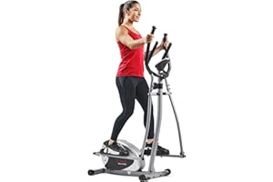 Sunny Health & Fitness Vélo Elliptique Vertical 2-en-1, Appareil d’entraînement pour Le Haut et Le Bas du Corps, Machine de Cardio à Faible Impact pour Adultes et Seniors, avec Option Style Classique