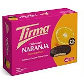 Tirma Orange Cookies Dipped in Dark Chocolate 70% Cocoa | 200g | Vegetarian | 6 Individual Pack with 4 Cookies | Ideal for Sn