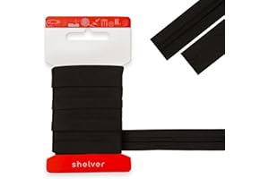 SHELVER Bias Binding Tape for Sewing, Bias Tape, Bunting Tape, 20mm Single Fold, 100% Cotton, 30 Colours