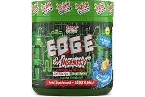 Psycho Pharma Strongest High Stim Preworkout Powder - Edge of Insanity - Most Intense Pre Workout Supplement for Pumps, Strength, Energy and Feel Good Focus. Rivals Famous PWOs of The Past