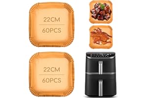 BAFIWU 120 Stück Backpapier für HeißLuftfritteuse Cosori Turbo Tower Pro Smart 10,8L , Airfryer Backpapier für Cosori Turbo Tower Pro 10,8L, Back-papier HeißLuftfritteuse für Cosori Tur-bo Tower Air Fryer