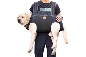 BT Bear Large Dog Carry Sling, Dogs Backpack Pet Legs Support Dog Lift Harness, Carrier for Senior Dogs Joint Injuries, Arthritis, Up and Down Stairs, Paralysis Walk,XXXL For 66-83lb Dogs