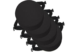 UYEOCO 4 Confezioni Diametro 30cm/33cm/35cm/40cm/45cm Cuscini Rotondi per Sedia Cucina, Cuscino per Sedia da Pranzo Rotondo, Cuscini per Sedie Ufficio Antiscivolo con Ganci Elastici(Color 11,35x35x5cm)