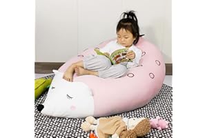 ‎IFCOW iFCOW Kuscheltier Aufbewahrung Sitzsack Stuhl für, Sitzsack Stuhl Bezug Kleinkind Plüsch Spielzeug Aufbewahrung Bequemer Boden Liege Igel Stuhl (Füllung Nicht enthalten)