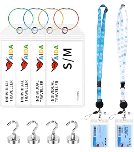 Yizhet Bagagelabels voor cruises, 6 x reiskoffer van pvc Yizhet Bagagelabels voor cruises, 6 x reiskoffer van pvc