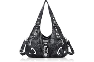 Angel Kiss Bolsos de Mujer Bolso Bandolera Hobo Casual Grande PU Capacidad Bolso de Hombro Bolso Shopper Bolsa Tote Vintage Lugar de Trabajo, Compras, Viajar Impermeable Bolso Tote Bag