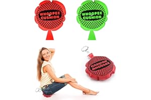 DAOFEN 2 PCS Self Inflating Whoopee Cushion, Whoopie Cushion Trick Joke Toys, Whoopee Cushion Large Makes Gas Sounds Noise, Whopping Cushion Prank Noise Maker Trick Funny Toy Fart Cushion(Red and Green)