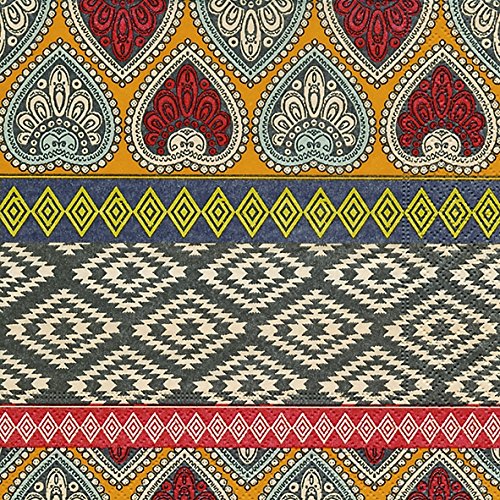 Preisvergleich Produktbild 20 Stück Serviette Muster 33x33 cm Afrika modern zeitlos