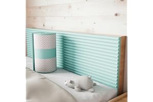 Tokenhigh Anti Collision Wall Padding, 3D Upholstered Wall Panels, Self Adhesive Safety Edge Corner Guards, Padded Wall Panels for Headboard, Peel and Stick Foam Wall Cushion(Green, 20 * 200CM)