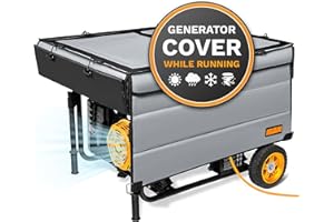 IGAN Generator Covers While Running, 100% Waterproof Generator Tent, Ultra Heavy Duty Tarpaulin Portable Generator Enclosure, All-weather Generator Rain Shelter for most 3500-12000w Generators, Gray
