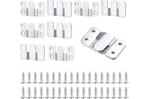 YIBAIJIA 10 szt. podtynkowy ukryty wspornik montażowy, wytrzymałe, łączące się wsporniki do zawieszenia, złącze meblowe, wieszak ścienny ze stali nierdzewnej, do zawieszenia na zdjęciach, lustrach, ekspozycji
