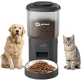 Petverse Automatic Pet Feeder 4.5L for Dogs and Cats, T...