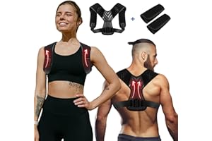 Bainku Corrector Postura Espalda con Programa de Ejercicios 21 Días – Ajustable Hombre Mujer – Espaldera Ergonómica para Mejorar Postura, Aliviar Dolor y Fortalecer la Espalda