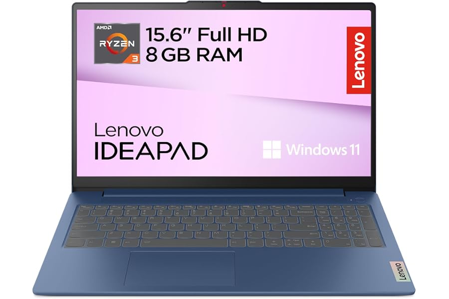 Lenovo IdeaPad Slim 3 Gen 8 - Ordenador Portátil 15.6" FHD (AMD Ryzen 3 30, Radeon 610M Graphics, 8 GB RAM, 512 GB SSD,