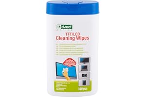 D.RECT Lot de 100 Lingettes Nettoyantes dans un Distributeur - Pour écrans TFT/LCD Ordinateur Portable Tablette, Multi Usages Lingettes de Nettoyage, Enlève la Saleté de Toutes les Surfaces 110276