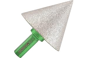 KURSTOL Foret conique diamant pour carrelage – 50 mm x perceuse électrique à tige hexagonale, foret biseauté pour façonner l'élargissement, nettoyer les trous existants de granit, marbre et porcelaine