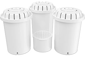 Invigorated Water PH001 3 Filtres Eau, Eau Alcaline et PH002 1 Filtre Membrane UF - Filtres Alcalin Blanc – Cartouche Filtre à Eau pour Carafe pour Eau Potable Pure