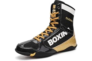 BLBK Boxing Shoes Men 's Wrestling Shoes Teenagers Muay Thai Kickboxing Sparring Boxers Trainers Martial Arts Shoes Breathable Bodybuilding Boxing Boots 36-46