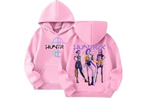 WOGOYO Kpop Dem_ons Hu_nters Style Streetwear Merch Girls' Hoodies K-Pop Demon Hunter Long Graphic Sweatshirt Kids KP_OP D-De_Mon H- Hu_nters Plain Clothes Girls Boys