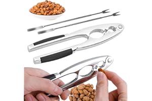TiamaraEon Nutcracker, Nut Crackers Heavy Duty with Non-Slip Handle,Stainless Steel Nutcracker Kitchen Tool, Nut Cracker Tool for All Sorts of Nuts, 2pcs Crab Leg Cracker Tools