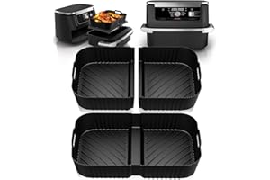 VIRIECH 3 Pezzi Accessori Air Fryer, Accessori per Friggitrice ad Aria Ninja per Cassetto Ninja AF500 10,4L e 5,2L, Silicone per Friggitrice ad Aria – Compatibile con Ninja
