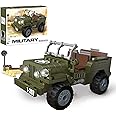 BRICK STORY Military Vehicle Building Sets Army Truck Building Kit WW2 Willys Car Model Building Toys for Kids Aged 6-12 (272 pcs)