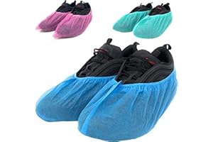 AQASKIN - Cubrezapatos desechables de TNT Ultra resistentes 6 gramos - Dispositivos de protección individual - Limpieza para el hogar, ambientales profesionales (Azul, 100 piezas)