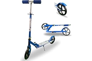 GizaStar Kids Scooter Teenager Kick Scooter Foldable 3 Levels Adjustable Height with Rear Fender Brake for 7-14 Years