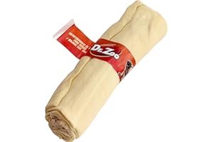 MISTER ZOO – Hueso Mordedor para Perros Hecho de Cuero 100% Natural Tamaño 5/6, Juguete Masticable de Piel Natural Deshidratada para el Cuidado Dental de Cachorros y Perros Grandes (Rollo)