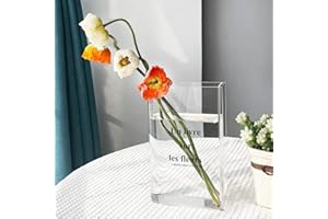 BOFUNX Jarrón Transparente Libro para Flores Florero Libro Book Vase de Acrílico Ligero y Duradero Decorativo Moderno para Arreglos Florales Decoración del Hogar