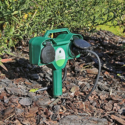 Funk Steckdose FSD1 mit Fernbedienung Gartensteckdose Funk Aussensteckdose Steckdose 5m Kabel - 2