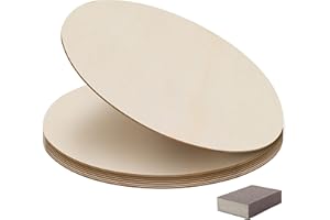 Belle Vous Tranche de Bois Brut & Bloc de Ponçage (Lot de 8) - Rondin de Bois 30 cm et 3 mm d’Épaisseur - Rond Bois Naturel Vierge pour Artisanat, Plaques, Décorations de Maison et Ornement