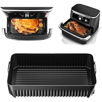 Grille Anti Projection Ninja Grille Anti-Projection Pour Air Fryer Ninja AF500EU 10,4L - En Silicone, Résiste à 240°C - Facile à Nettoyer Moule Silicone Air Fryer
