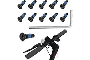 CAISYE 10 Piezas Tornillo Patinete Eléctrico para M3-65 Pro 2 1S Mi-3, Reemplazo para Poste de Mango, Componente para Patinete Eléctrico Con 1 Llave Hexagonal Interna