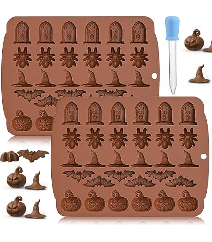 ZOOMPIL 3Pezzi Stampi Da Forno In Silicone Per Halloween Stampi - 9