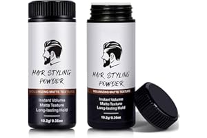 HUALIJIA Hair Styling Powder per uomini, 2 pezzi di polvere per texture per uomini, texture opaca, tenuta e facile da applicare, senza olio o residui grassi, 10 g