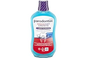 Parodontax Gengive Forti & Protette, Collutorio quotidiano con Acido Ialuronico, rinforza il sigillo tra bordo gengivale e dente per una protezione duratura* delle gengive, Intense Mint, 500ml