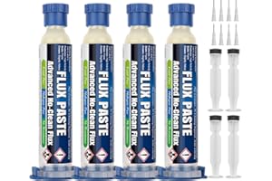 BEEYUIHF SMD Flux de Soudure, Sans halogène Pâte de flux de Soudure, électronique Soudure à la Colophane flux, Seringue de 10 mL pâte de flux #8391 (Lot de 4 Pièces)