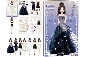 Muuzebsy Magnet Outfit and Accessory Pieces - Dress-up Dolls Playset Toy - Educative Pretend Play Toys Portable for Birthday New Year Christmas Easter Children Boys Girls