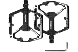 YEXATI Pedali MTB - Pedali Bici con Doppio Cuscinetto DU, Pedale VTT, Pedali MTB Lavorati a CNC da 9/16 di Pollice con Punte Integrate Antiscivolo
