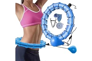 Cerceau Hula Hoop de Fitness amovible et réglable ,Hoola Hoops intelligents qui ne tombent pas，Hoola Hoops 27 Noeuds Réglable avec Gravité Boule de Poids ,360 Degrés Tournant sans Chute pour les Enfants et les Adultes