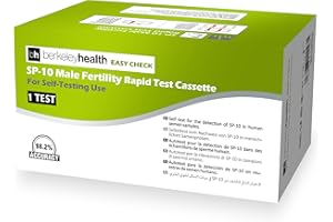 Berkeley Health SP-10 Male Fertility Test Kit - for Checking Normal or Low Sperm Count Concentration - Fast & 98% Accurate, Easy to Follow Self Check Set - 1 Pack