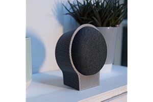 DAGOMA Support pour Google Home Nest Mini, Motifs horizontaux, Coloris Gris, Design Moderne pour Enceinte