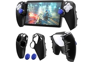 Hülle Case kompatibel mit Playstation Portal Remote Player mit 2 Joystick Kappen, Auarte Weich Silikon Schutzhülle für PS5 Portal Zubehör, Anti-Rutsch Hülle Skin für PS5 Portal